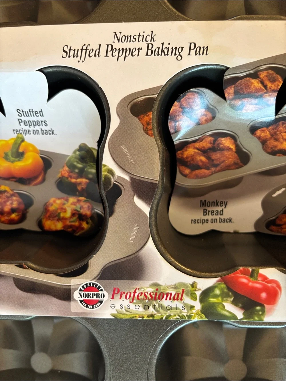 NWT Norpro Nonstick Stuffed Pepper Baking Pan - Black